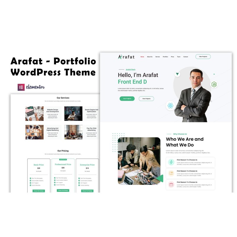 Arafat &ndash; Personal Portfolio WordPress Theme