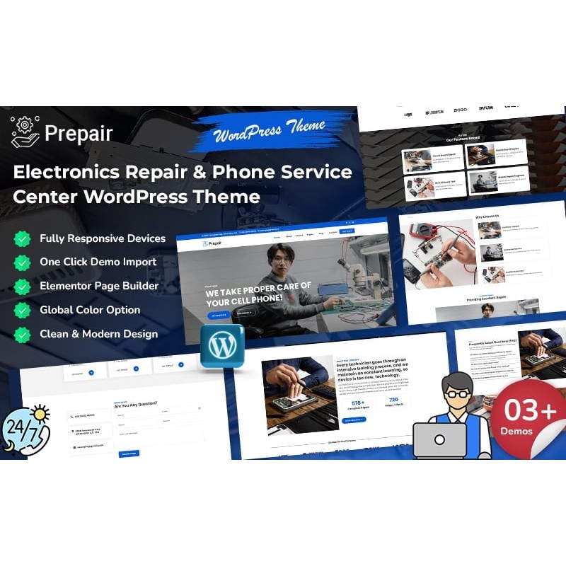 Prepair - Electronics Repair & Cell Phone Service Center WordPress Theme