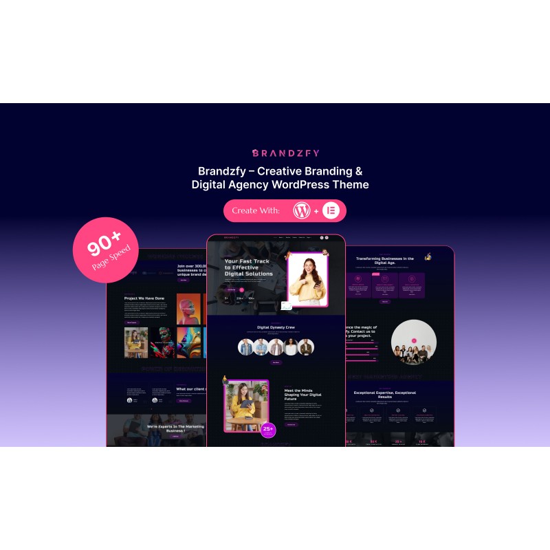 Brandzfy &ndash; Creative Branding & Digital Agency WordPress Theme