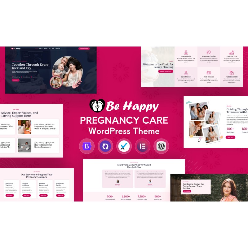 Be Happy &ndash; Pregnancy Care WordPress Theme