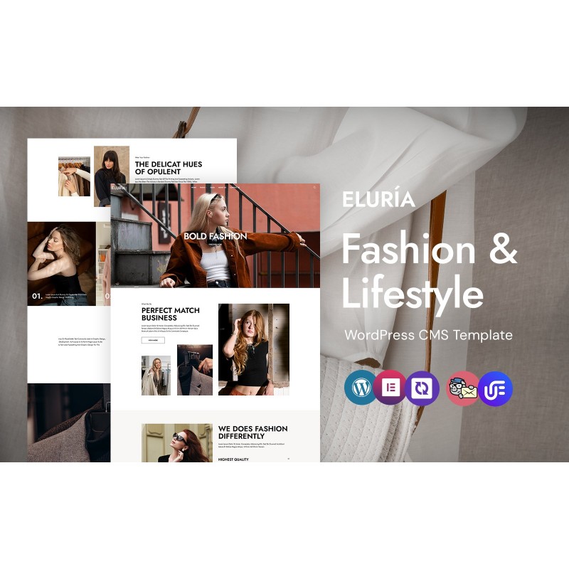 Elur&iacute;a - Fashion & Lifestyle WordPress Elementor Theme