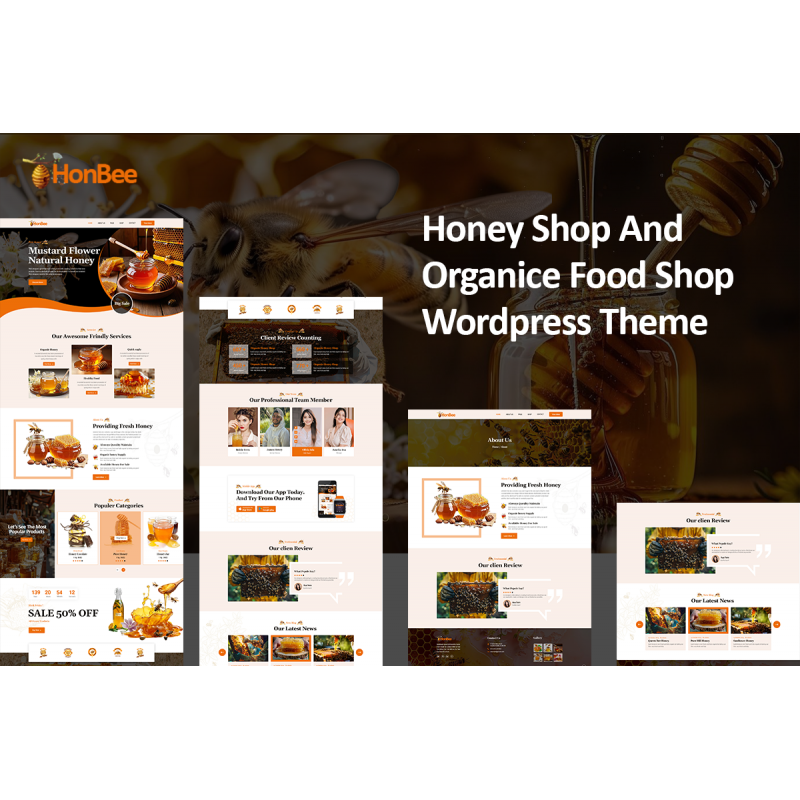 Honbee - Honey And Organic Food Shop WordPress Theme.