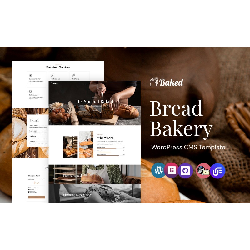 Baked - Fresh Bread And Bakery WordPress Elementor Theme