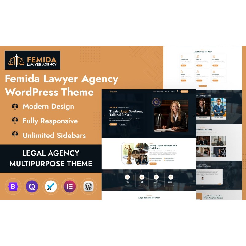 Femida - Lawyer Agency WordPress Theme