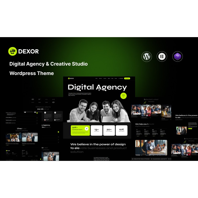 Dexor - Digital Agency And Creative Studio WordPress Theme