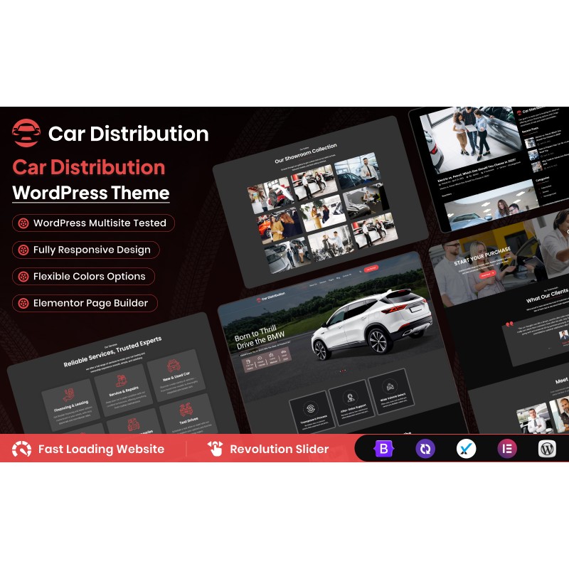 Car Distribution Elementor WordPress Theme