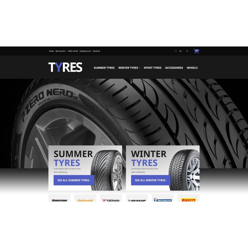 Automobile Tires Shop Template