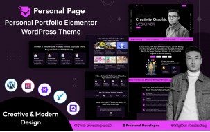 Personal Page Portfolio WordPress Theme