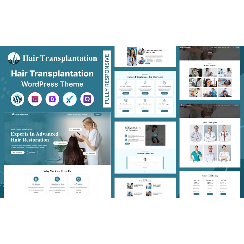 Hair Transplantation and Hair Removal WordPress Theme