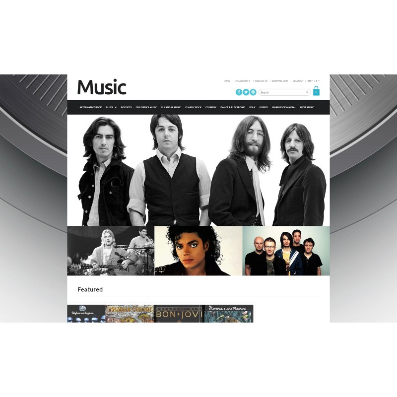 Online Music Sales Shop Template