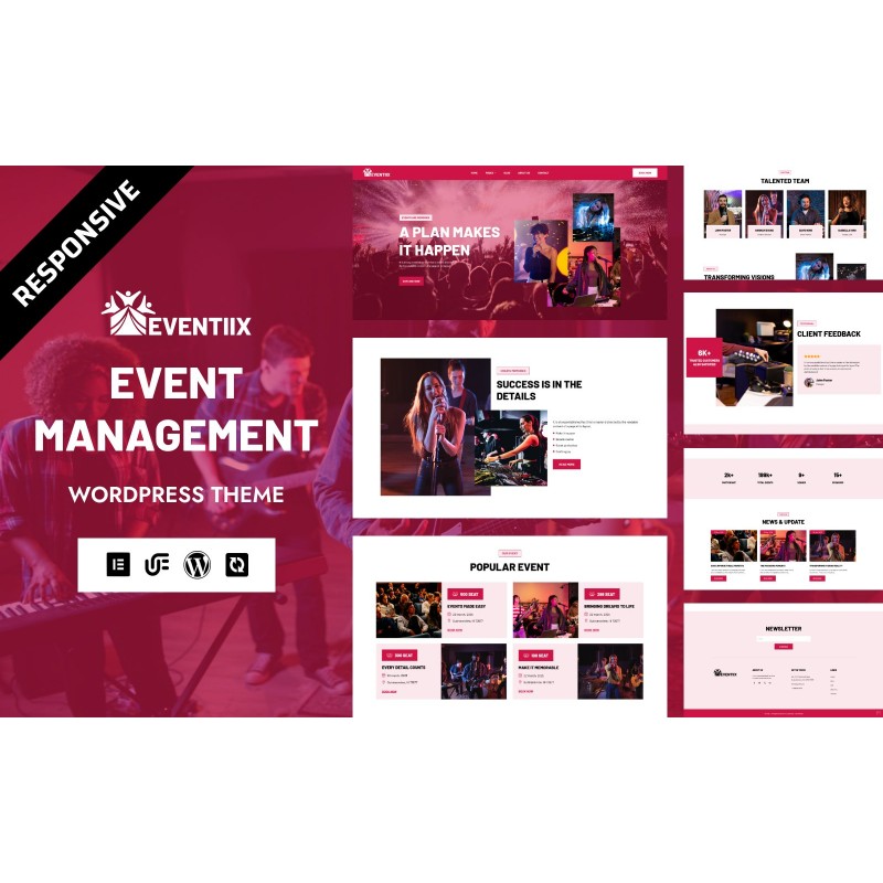 Eventiix - Festival & Event Organizer WordPress Elementor Theme