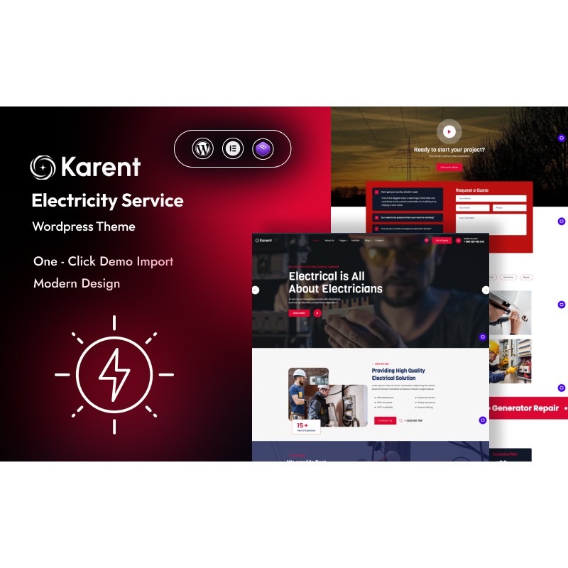Karent - Electricity Services WordPress Theme