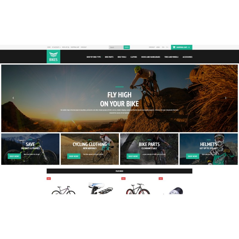 Cycling Equipment Shop Template