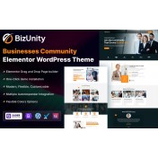 BizUnity - Businesses Community Elementor WordPress Theme
