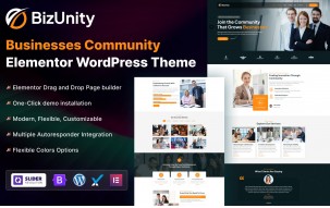 BizUnity - Businesses Community Elementor WordPress Theme