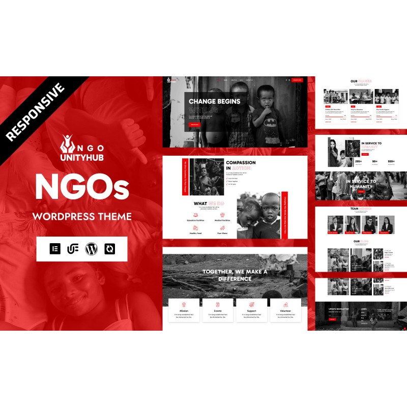 UnityHub - NGO & Fundraising WordPress Elementor Theme