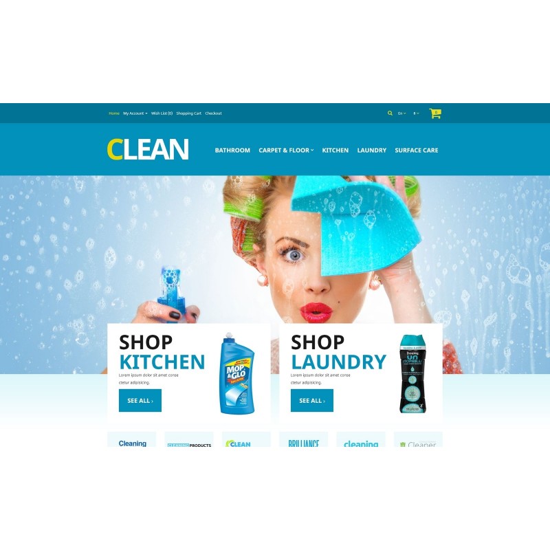 Home Cleaning Supplies Shop Template