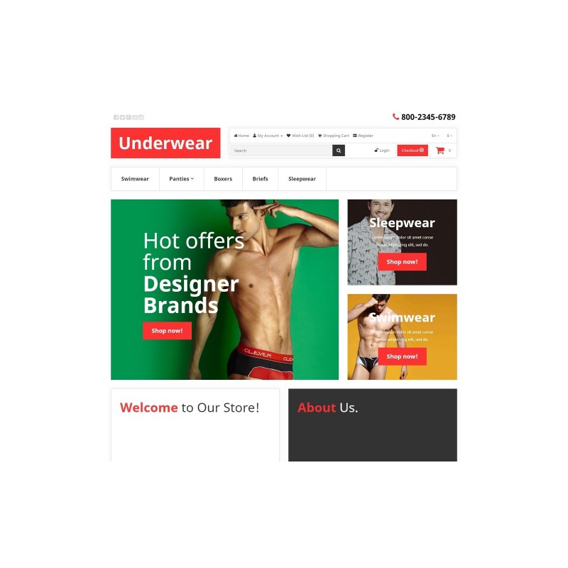 Underwear Shop Template