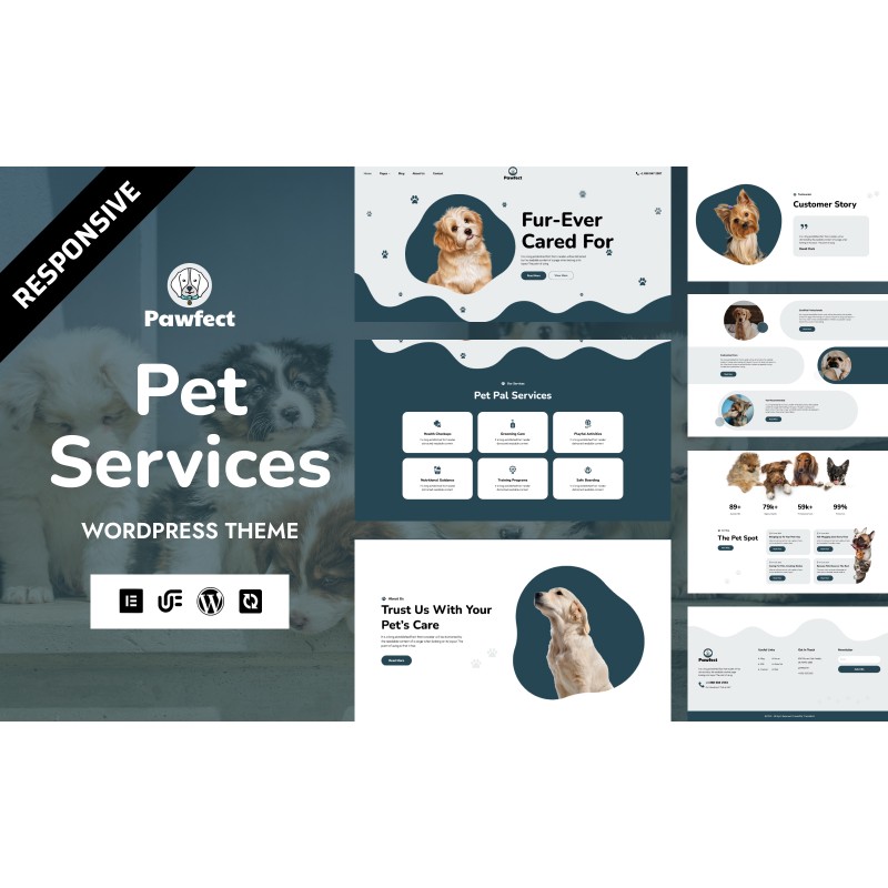 Pawfect - Pet Daycare & Veterinary Services WordPress Elementor Theme