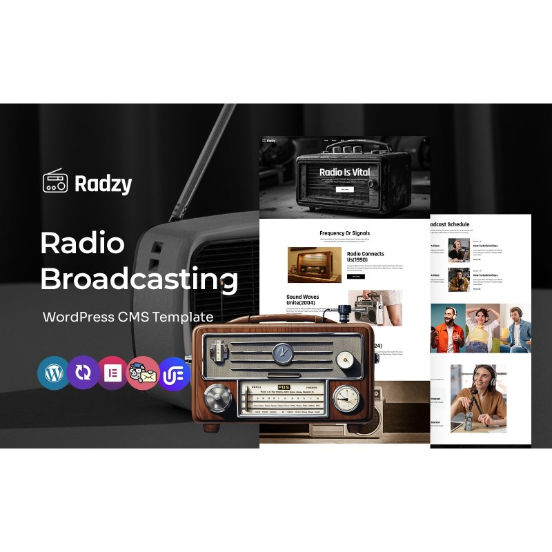 Radzy - FM Radio And Broadcasting Multipurpose WordPress Elementor Theme