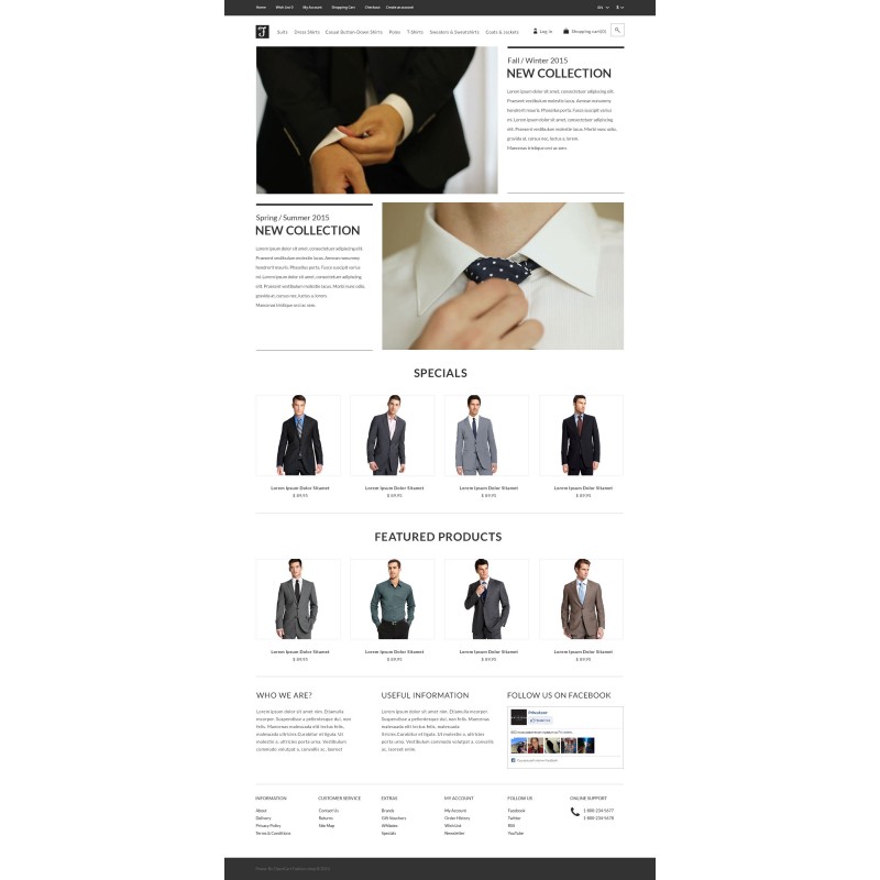 Men's Corporate Fashion Shop Shop Template