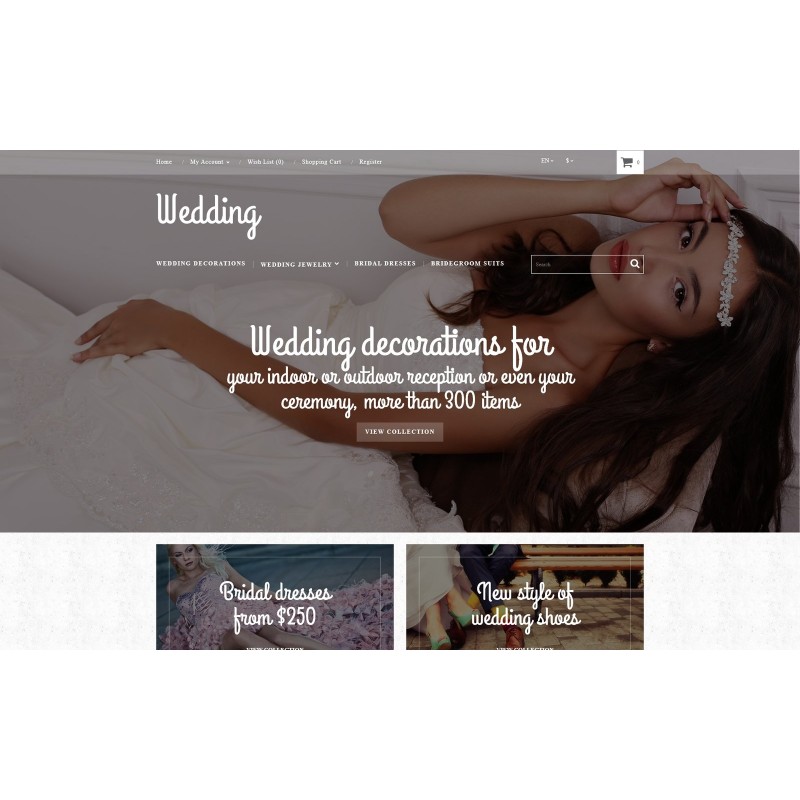 Wedding Store Shop Template