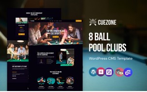 CueZone - 8 Ball Pool Clubs WordPress Elementor Theme