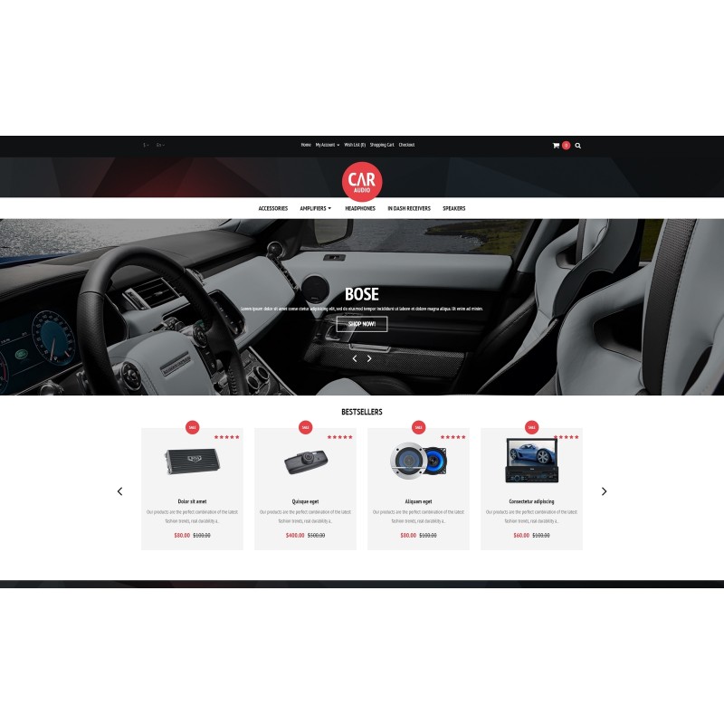 Car Audio Video Equipment Shop Template