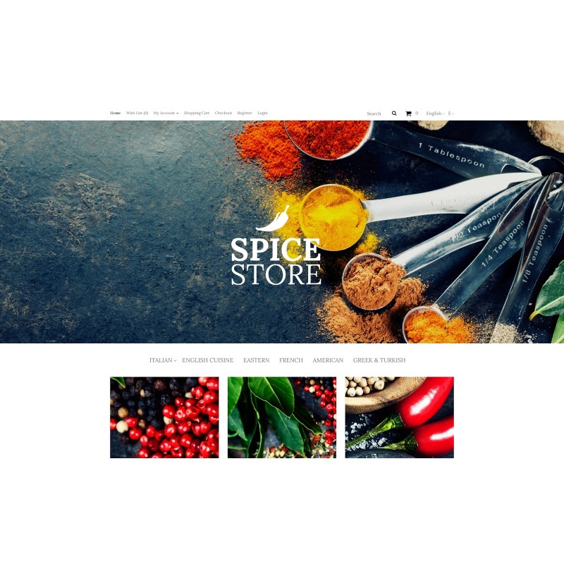 Spice Food Shop Shop Template