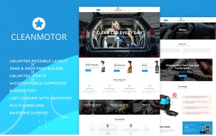 CleamMotor - Car Wash Company Responsive WordPress Theme