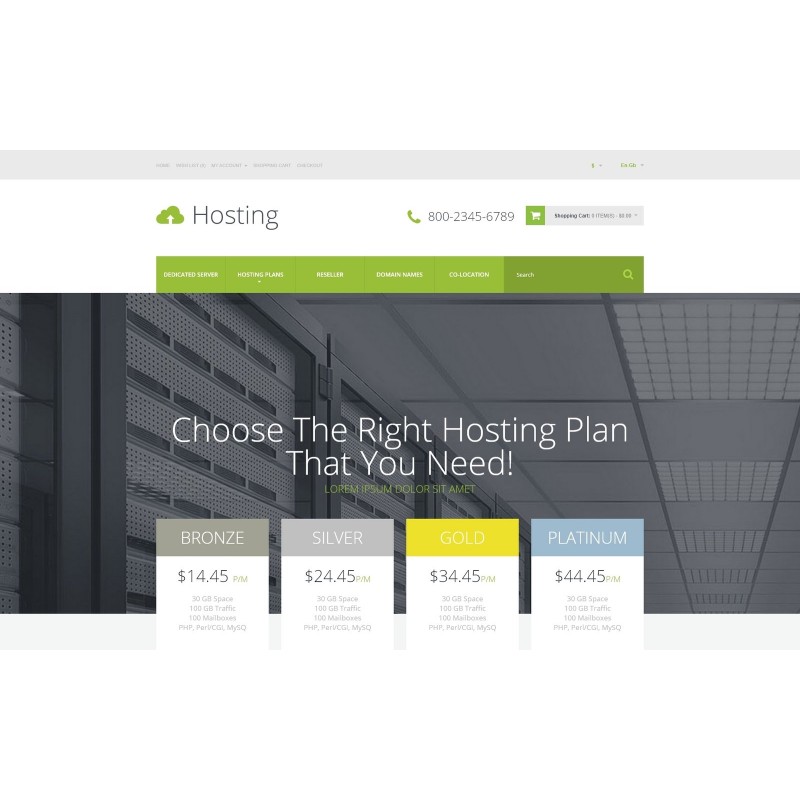 Hosting Provider Shop Template