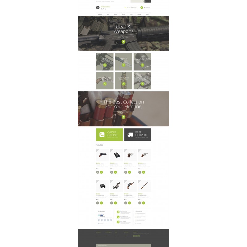 Weapons Collection Shop Template