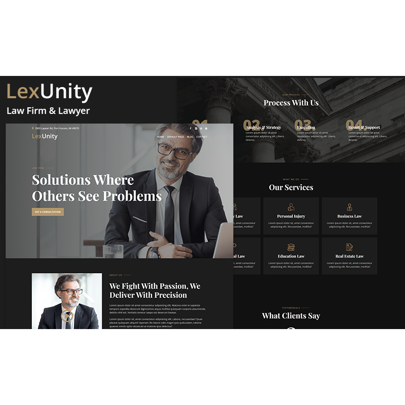 lexUnity - Law Firm & Lawyer WordPress Theme