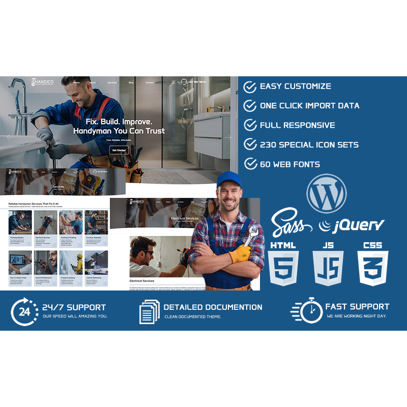 Handico - Handyman Services WordPress Theme