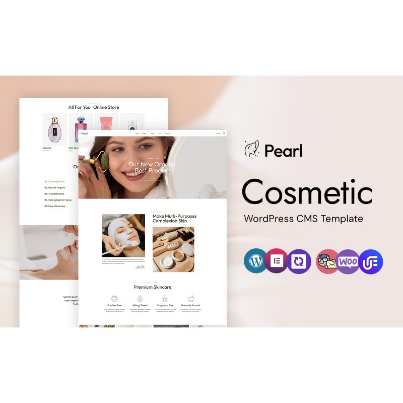 Pearl - Cosmetic and Beauty Store WordPress Elementor Theme