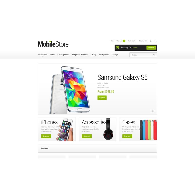 Mobile Phones Shop Template