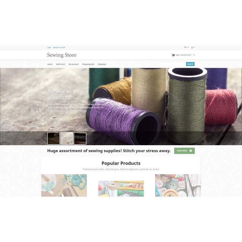 Sewing Knitting Shop Template