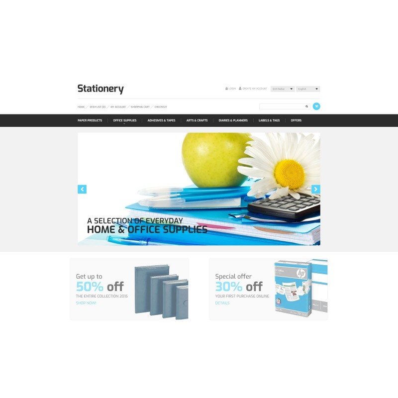 Stationery Store Shop Template