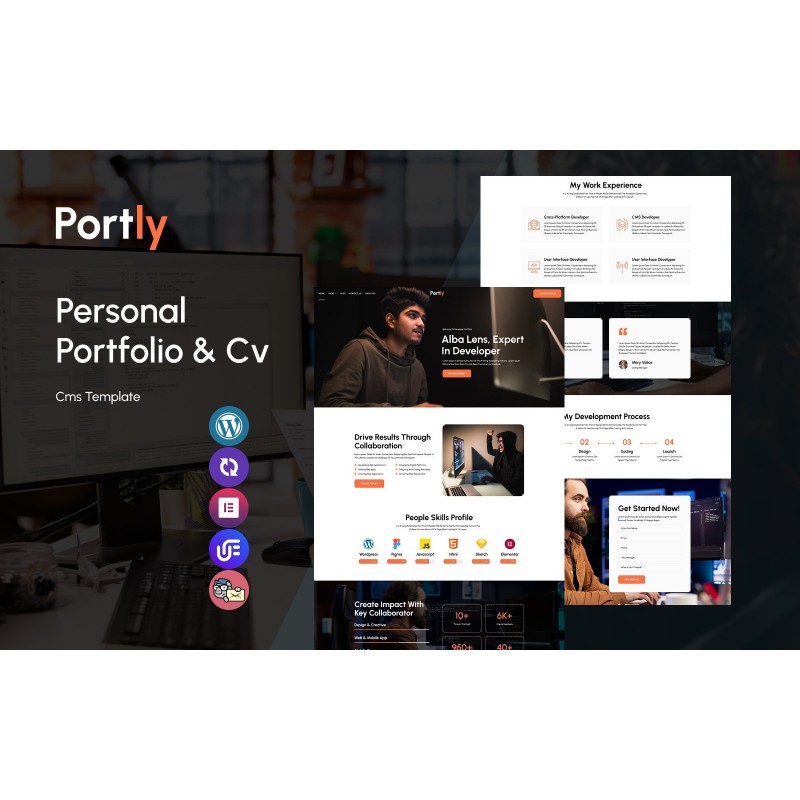 Portly - Personal Portfolio Multipurpose Responsive WordPress Theme