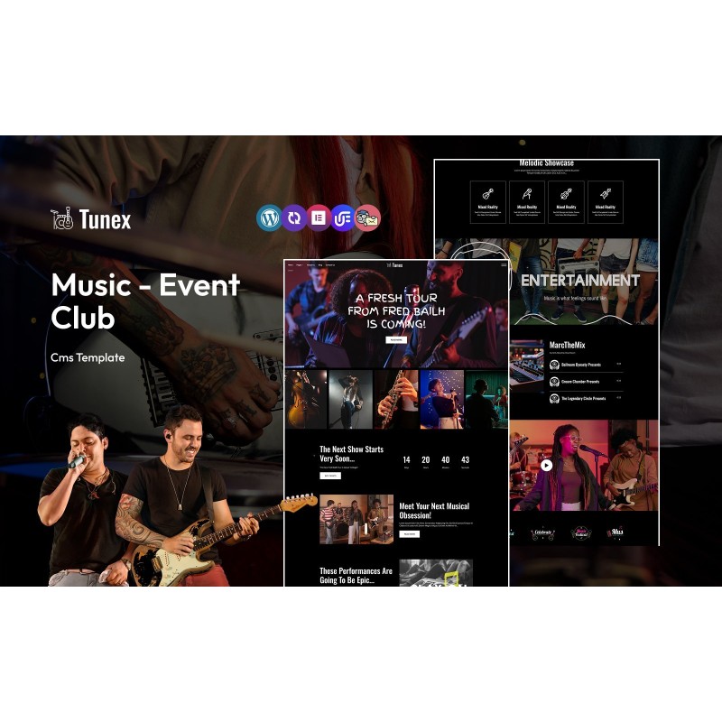Tunex - Music And Event Club Multipurpose Responsive WordPress Theme