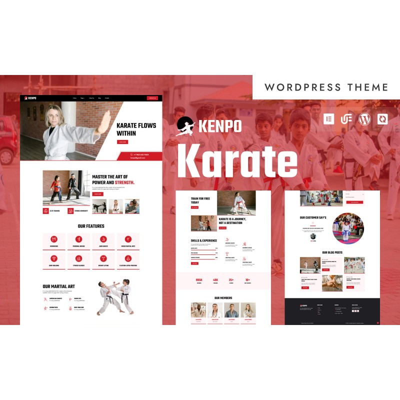 Kenpo - Martial Arts & Karate School WordPress Elementor Theme