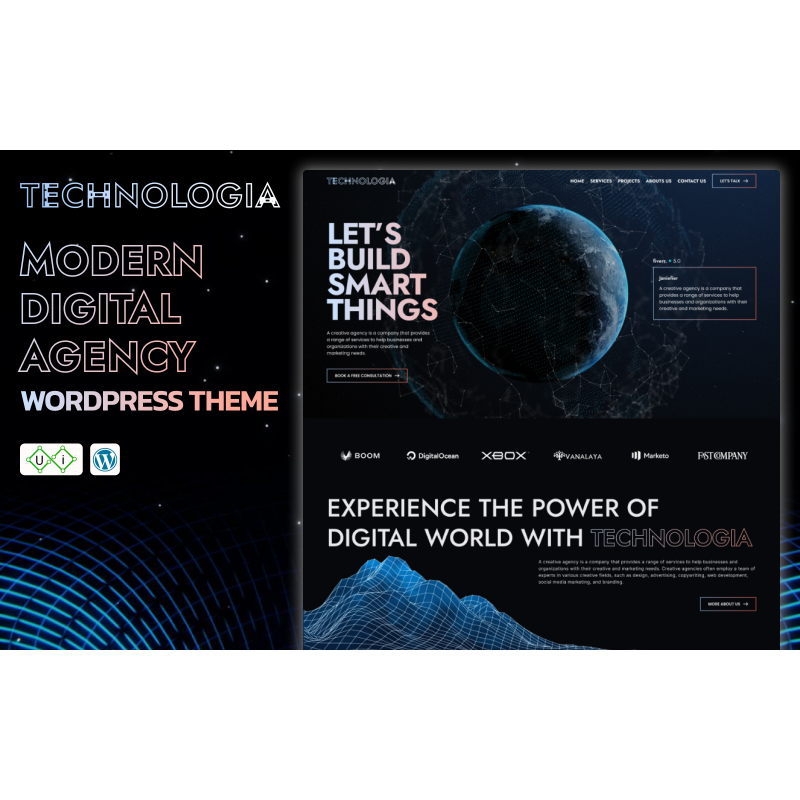 Technologia &ndash; Digital Agency & Tech Startup WordPress Theme