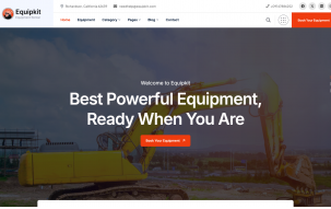 Equipkit &ndash; Construction Equipment Rental & Machinery Services WordPress Theme