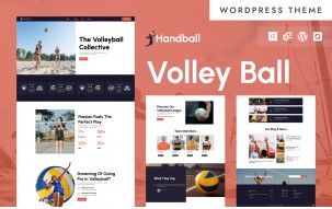 Hand Ball - Volleyball Club, Coaching & Training WordPress Elementor Theme