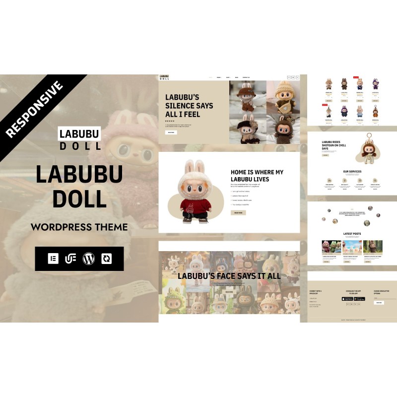 Labubu Doll - Designer Toy & Art Toy Store WooCommerce Elementor Theme