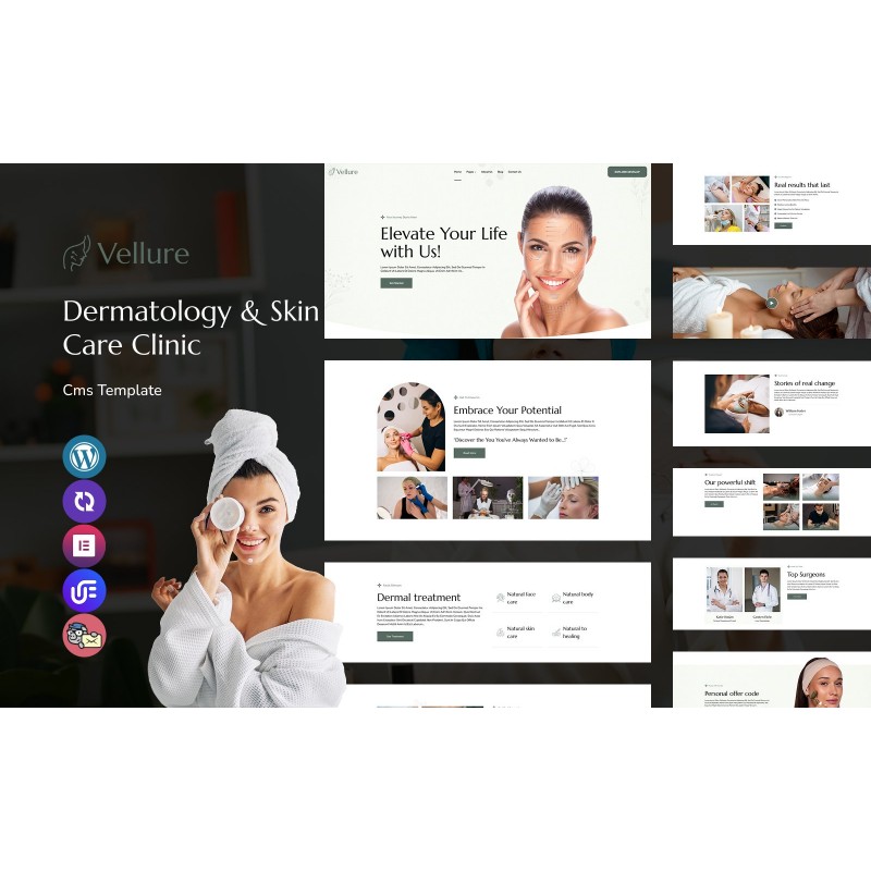Vellure - Dermatology And Skin Care Clinic Multipurpose Responsive WordPress Theme