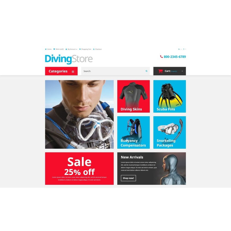 Diving Shop Shop Template