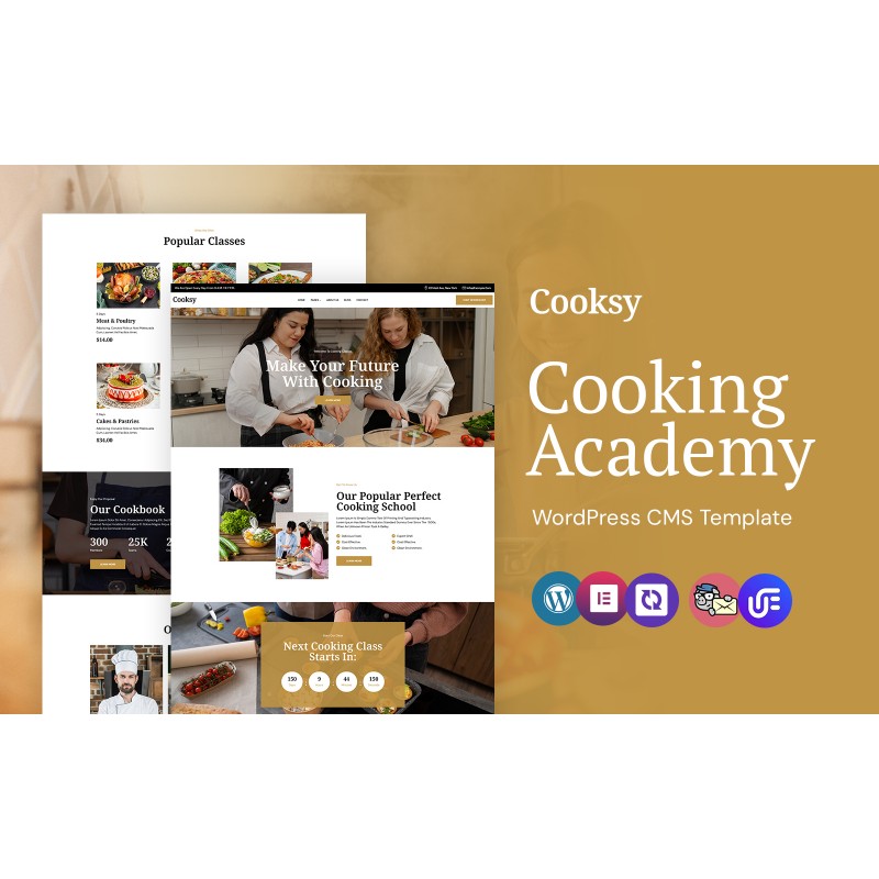 Cooksy - Cooking Classes And Academy WordPress Elementor Theme