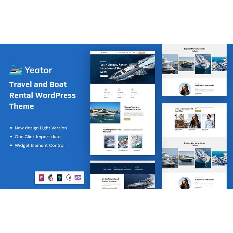 Yeator - Travel & Boat Rental WordPress Theme