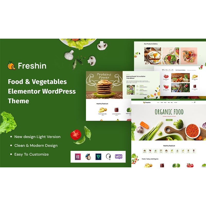 Freshin - Food & Vegetables Elementor WordPress Theme